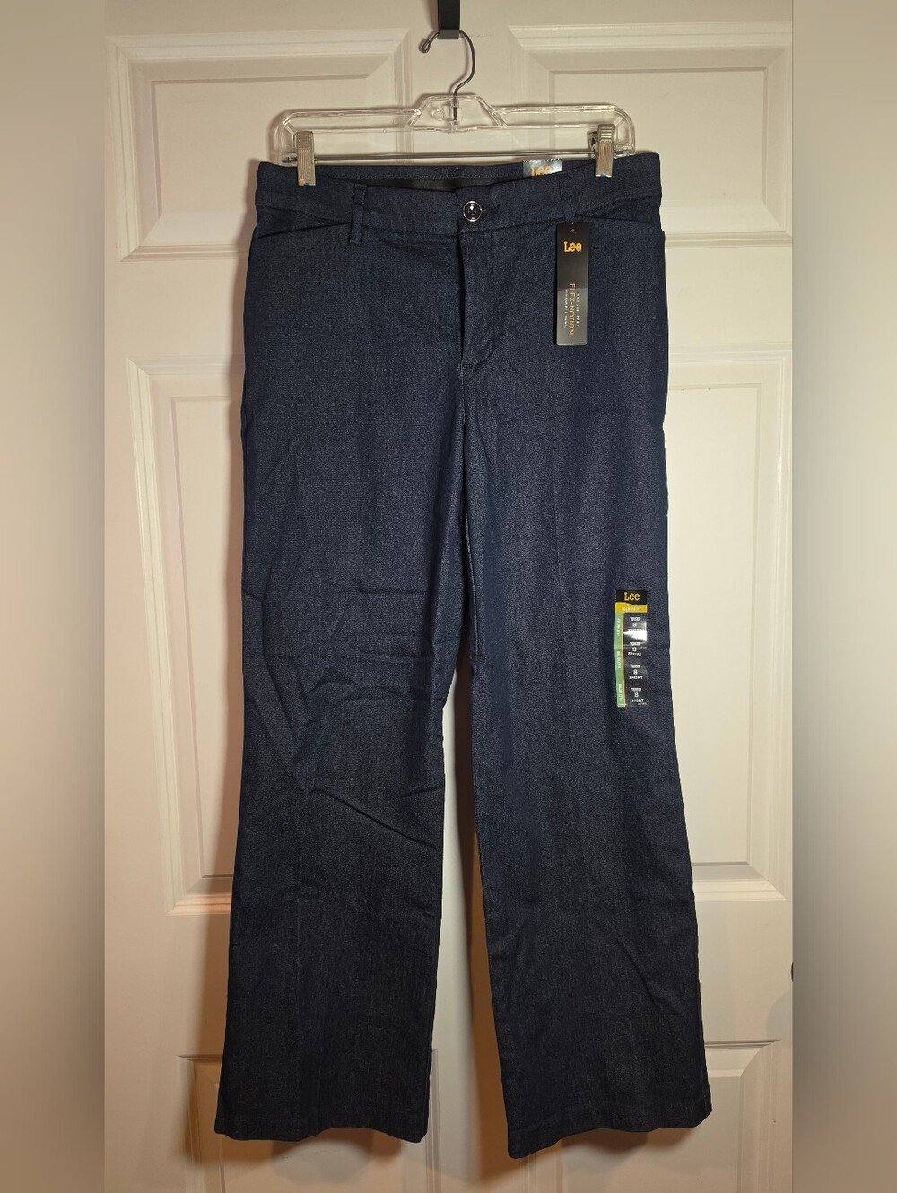 NWT Lee Flex Motion Indigio Rinse Trouser Jean Pant Size 8 Short